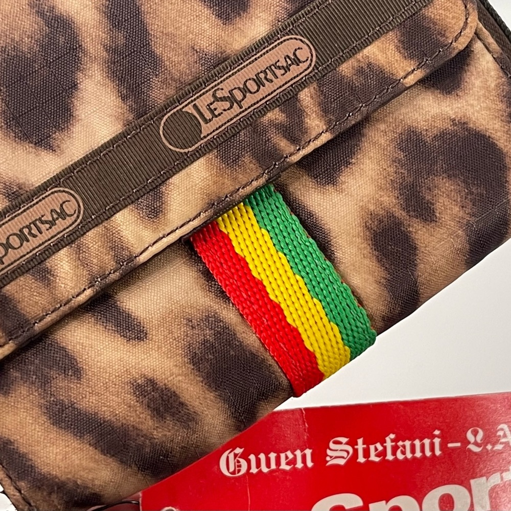 L.A.M.B. Lesportsac Leopard Rasta Stripe Wallet